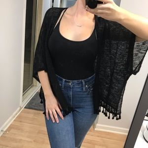 Knit Kimono Tassel Sweater Cardigan Wrap